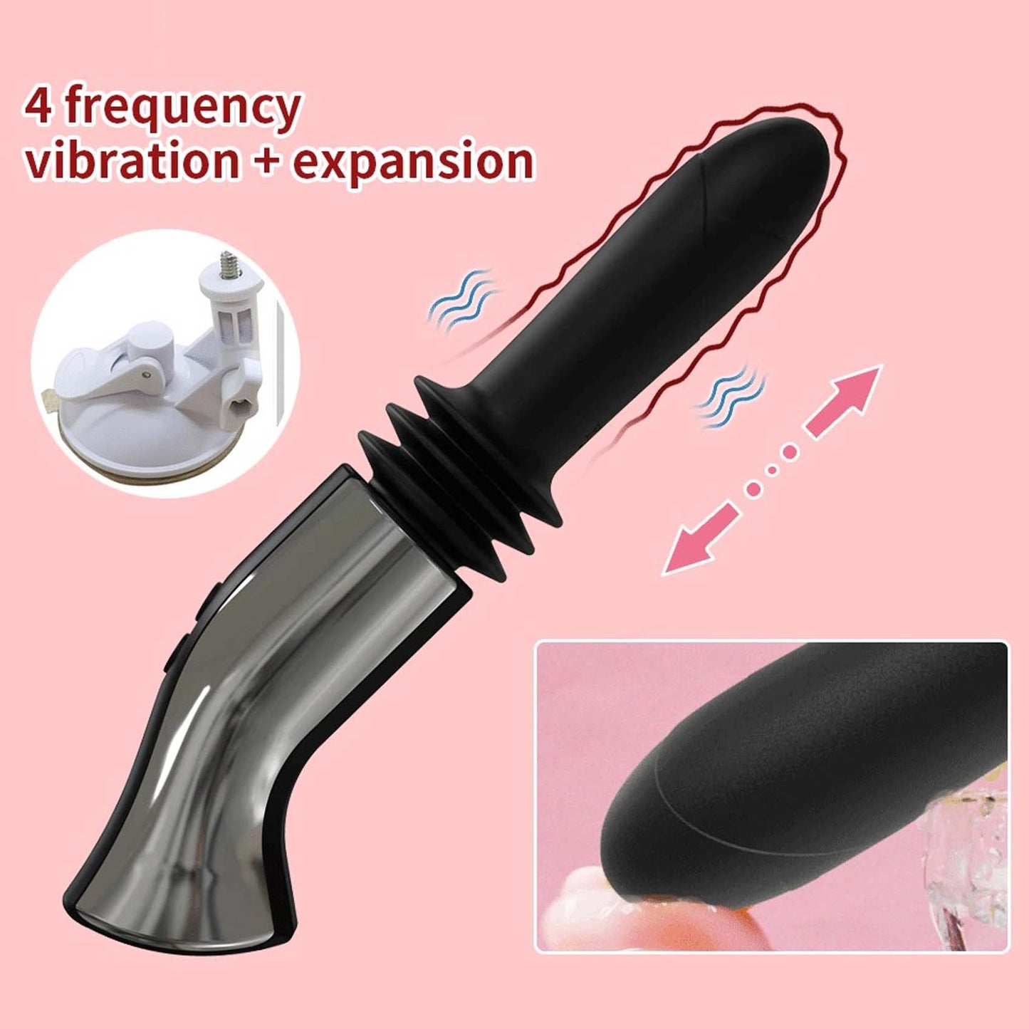 Upgraded Handsfree Automatic Fucking Vibrator Smooth Shaft Handhold Wireless Anal Stimulation Sex Machine Love Toys for Women Lesbian Couple