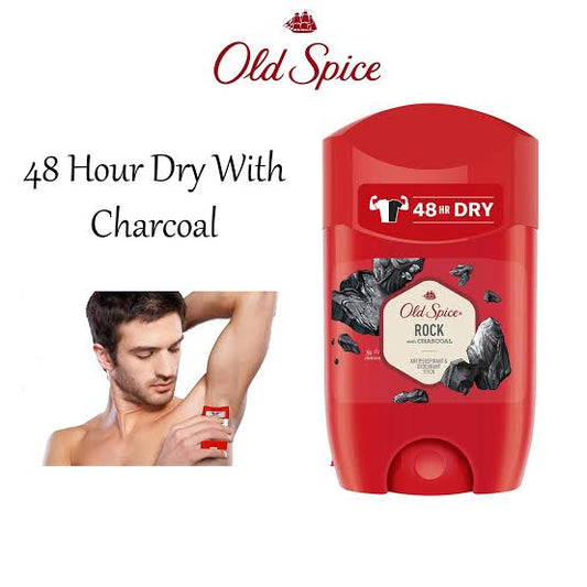 Old Spice Rock With Charcoal Anti-perspirant Deodorant Stick 48 hr Protection For Men