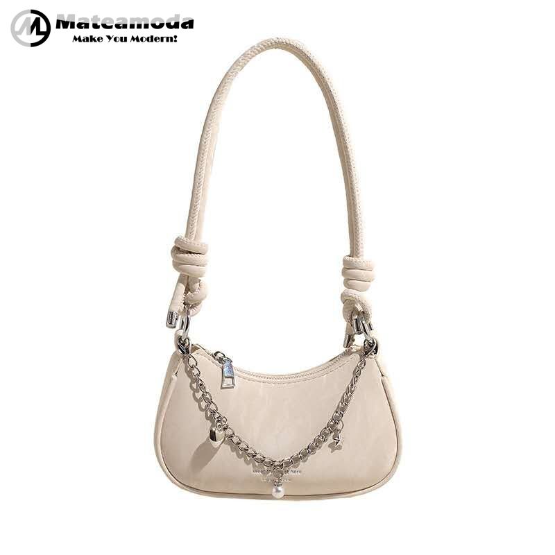 Mateamoda Chic Sling Bag with Chain Accents Shoulder Handbag Crossbody Bag