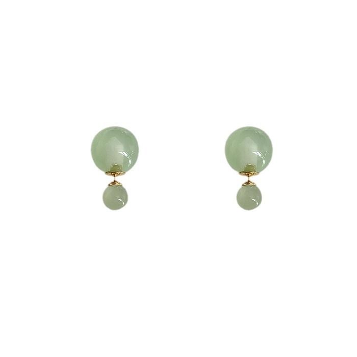 Jelly colored pearl bubble earrings female fresh countercolor earrings Korean sweet a three wear earrings