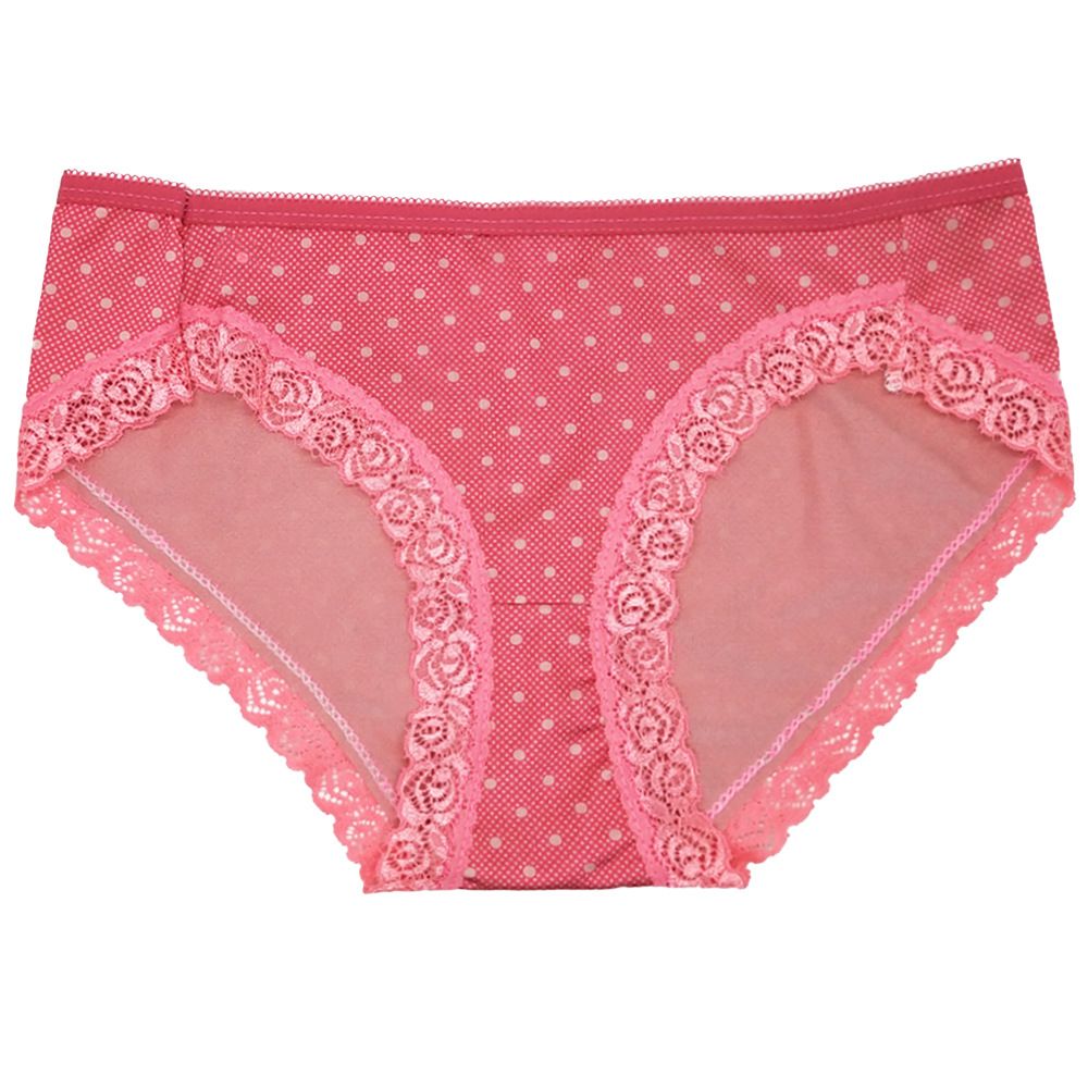 4pcs Women's Bikini Underwear Panties Lace Trim Classic Low Rise Lady Soft Breathable Briefs Hipster Pantie