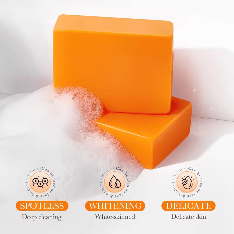 Sadoer 3 Pieces Kojic Soap, Kojic Acid Soap, For Anti Acne, Deep Cleaning and Like Vitamin C, Skin Brightening and Whiten Dark spots