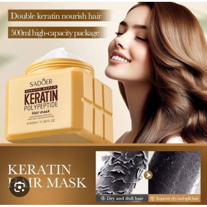 Keratin Repair Polypeptide Hair Mask – Deep Nourishment, Damage Repair & Shine Boost