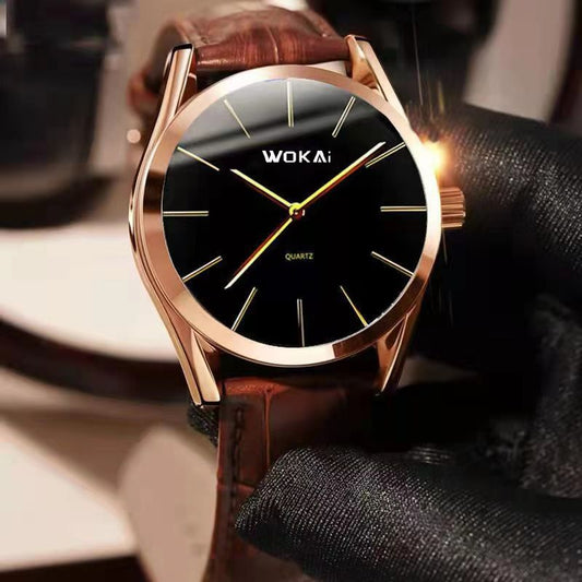 Men Watch Leather Straps Stainless Steel Good Quartz Luxury Man Wristwatch Waterproof Watches Male Watch Wrist Watch Valentines Christmas Birthday Gift Fashion