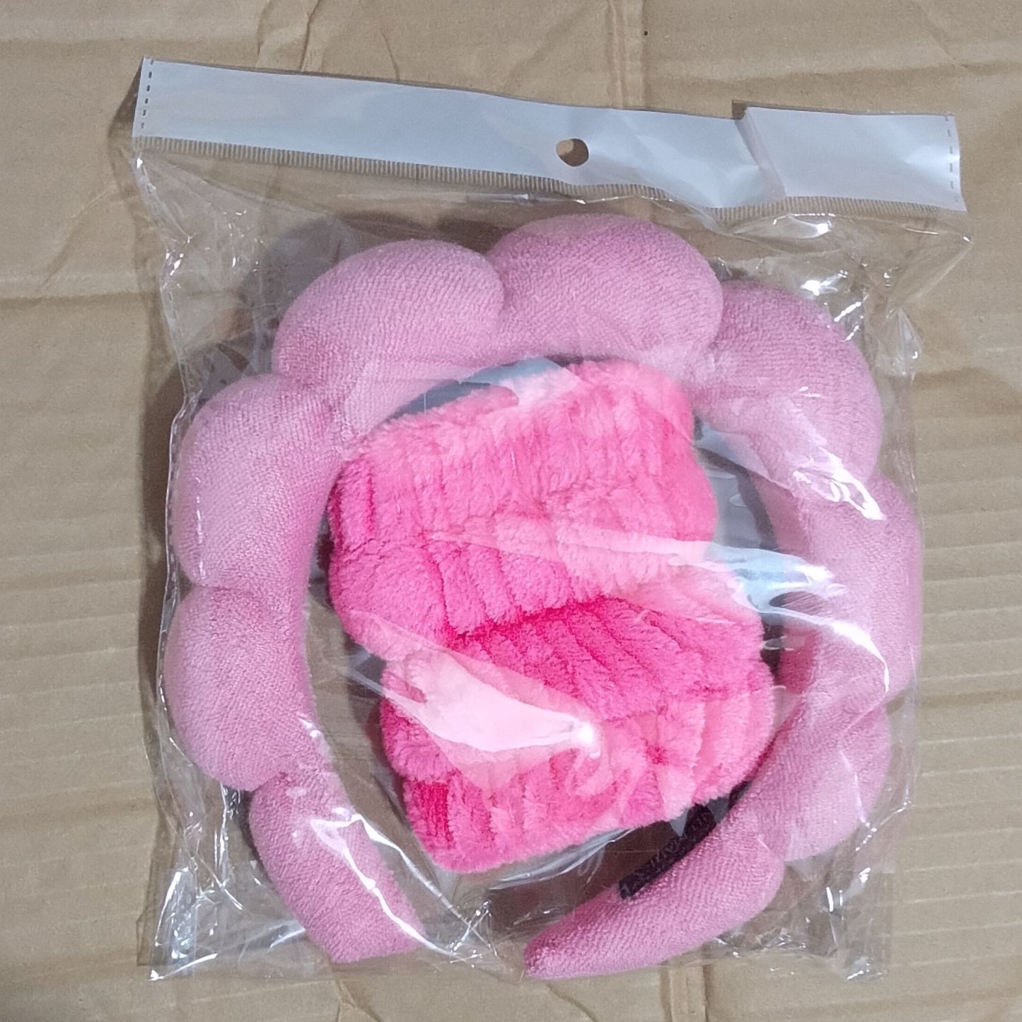 3pc set Spa Headband and Wristbands for Washing Face/makeup Absorbent Sponge and cuff Headband for Women's skin care routine Head band and Wrist bands pack