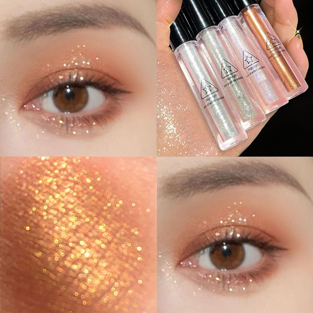 One tear Liquid Eyeshadow Glitter Glitter Highlighter Liquid Waterproof Pearlescent Brightening Sleeper Silkworm Eyeshadow tray