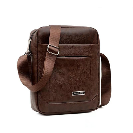 Men's Bag New Large Capacity Single Shoulder Bag Pu Business Men's Messenger Bag Men's Single Shoulder Backpack