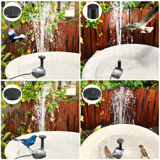Solar Power Fountain Submersible Floating Water Pump Bird Bath Pond Garden Decor
