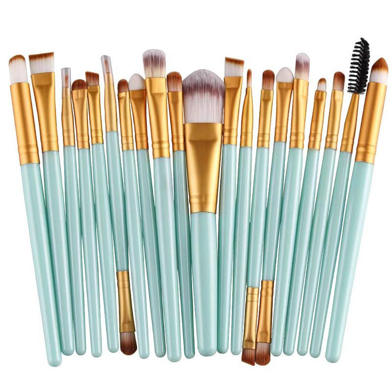 20PCS Professional Makeup Brushes Set Foundation Eyebrow Eyeliner Blush Cosmetic Brushes Concealer Brushes Eye Shadow Blending Liner Make Up Brush Kit