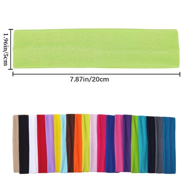 European and American Fashion Solid Color High Elasticity Headband Yoga Sports Headband Hair Accessories Sweat Absorbing Headband Headband Wide Edge Headband