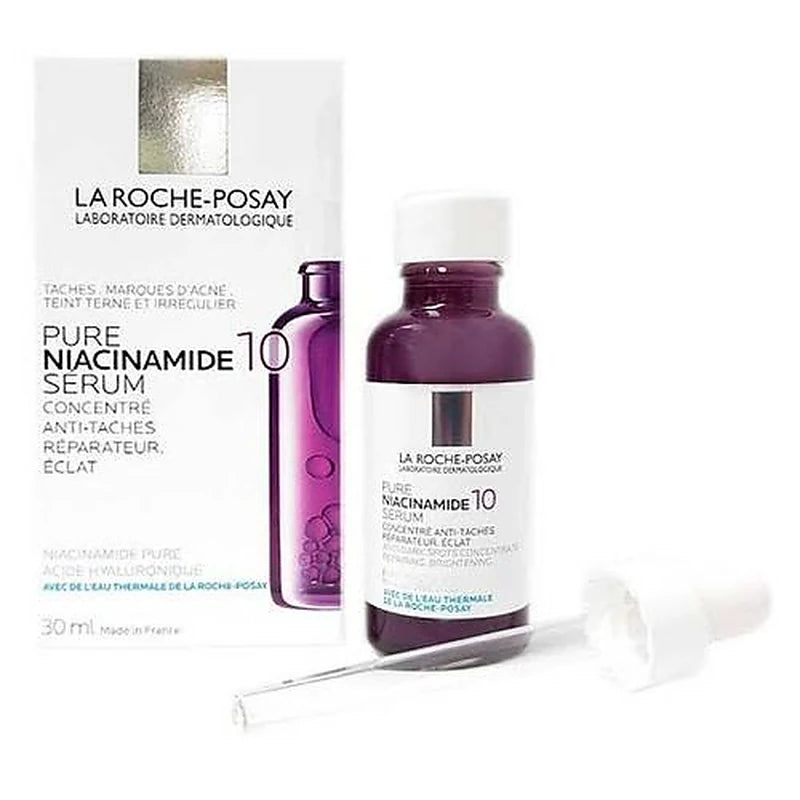 La Roche-Posay Pure Niacinamide Serum packaging and bottle on a white background