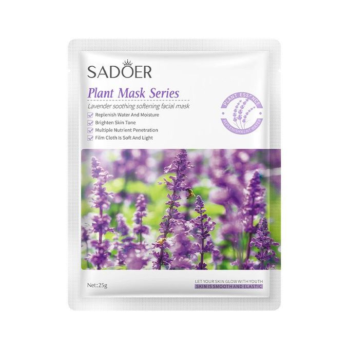 Lavender soothing softening Facial Sheet Mask Tissue Face Mask Fruit Extract Moisturizing