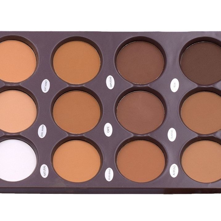 New foundation cream to modify skin tone dual natural color three-dimensional multi-color makeup 12-color makeup