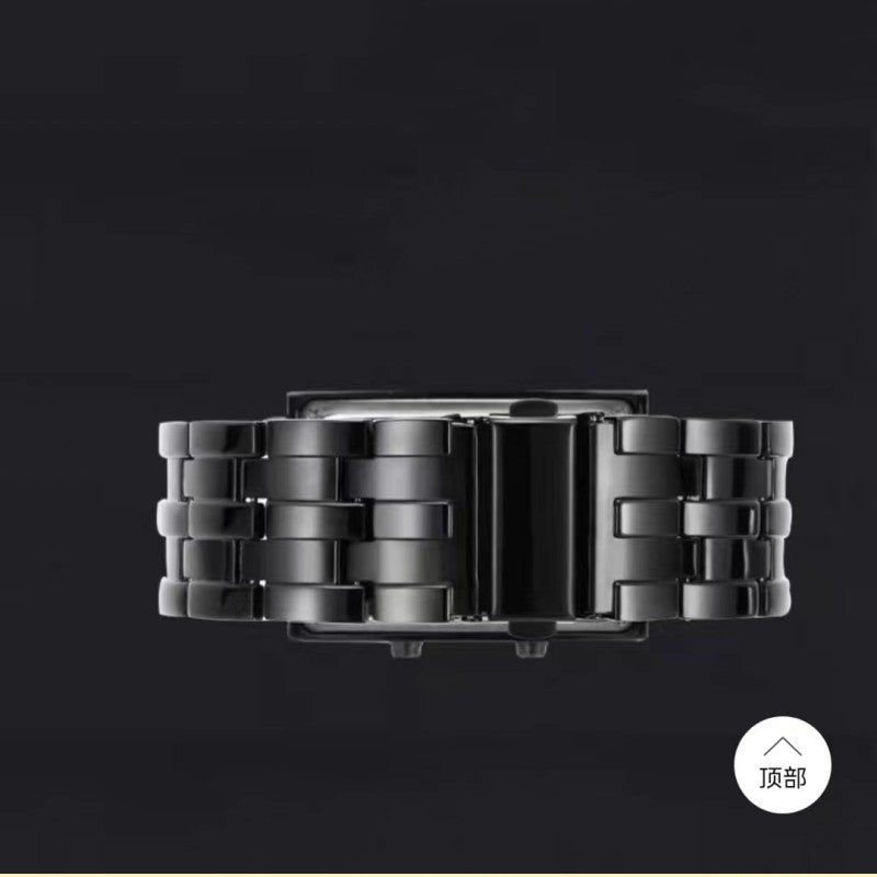 Fashion LED Iron Watches For Man And Women Dual-line Binary Personality Electronic Watch Man Wrist Watch