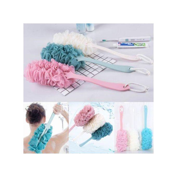 Long Handle Soft Mesh Back Body Bathing Scubber