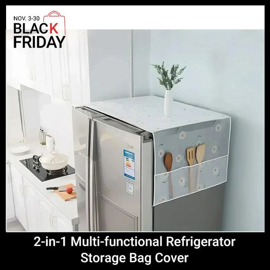 2-in-1 Multi-functional Refrigerator Storage Bag Cover Cloth Protects Refrigerator From Scratches Protects From Grease Dust Organizes Cookware Stores Kitchen Tools washing machine Hanging Bag