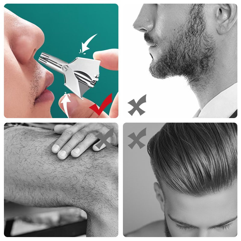 New Nose Hair Ear Trimmer For Men Stainless Steel Manual Washable Portable hair remover Nose Vibrissa Razor Shaver