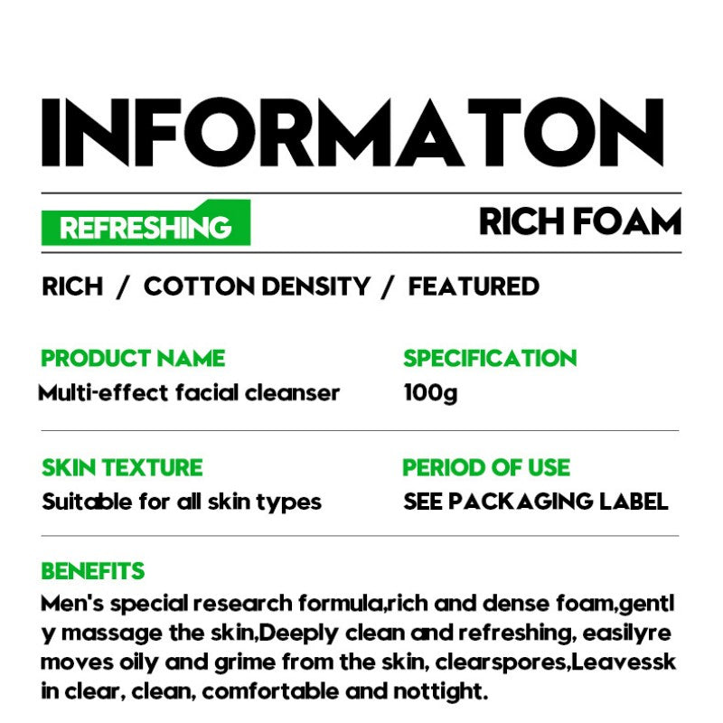 SADOER Facial cleanser for Men Oil Control Facial Cleanser for Men