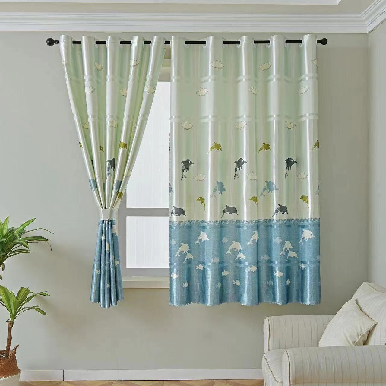 1pcs Curtains for Bedroom Window Blackout, Curtains for Living Room Thermal Insulated Solid Grommet Window Drapes, Privacy Protection Window Curtain Excluding bars and sheers