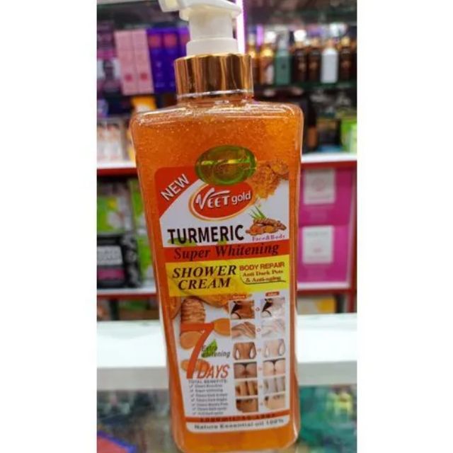 VEET GOLD Turmeric Oil Super Whitening & Brightening Shower Gel-1000ml.