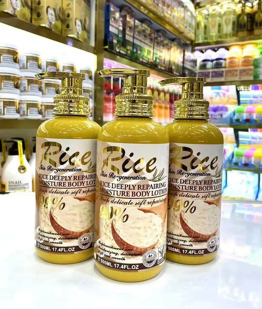 Fruit Of The Wokali Rice Deeply Repairing Moisture Body Lotion - 500ml Glows, Hydrates & Moisturizes Protect The Skin From Damage Soothes & Smoothes Fades Spots