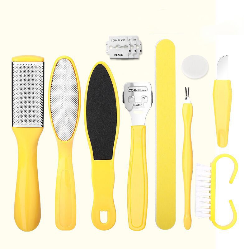 10Pcs Professional Pedicure Tools Set Foot Care Kit Stainless Steel Foot Rasp Foot Dead Skin Remover Callus Clean Feet Care