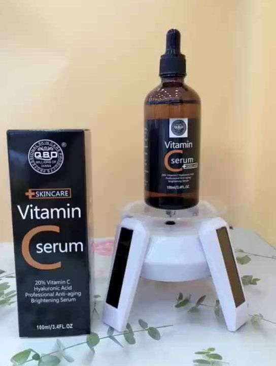 QBD Vitamin C Serum with Hyaluronic Acid Anti-aging & Brightening Professional Skincare 20% Vitamin C Face Serum -100ml