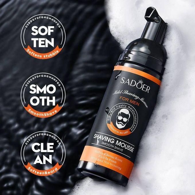 Men shaving mousse