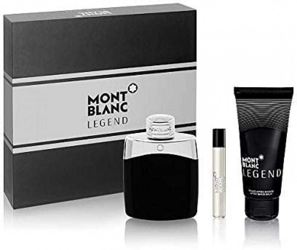 Mont Blanc Legend Men EDT 3 Piece Gift Set with ABS & Mini Perfume