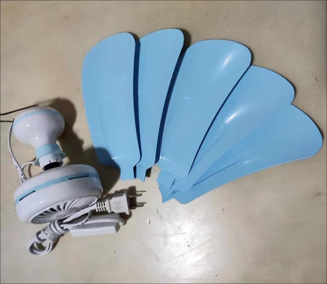 5Blades Quiet Small DC Ceiling Fan Hanging Fan for Camping Cruise RV Tent Gazebo Bed Dormitory Home Room Ceiling Fan Portable Canopy Fan with ON/OFF switch