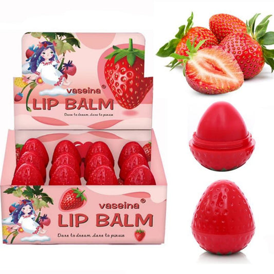 Strawberry Shape Strawberry Lipbalm Gloss Lip Balm - Vaseina