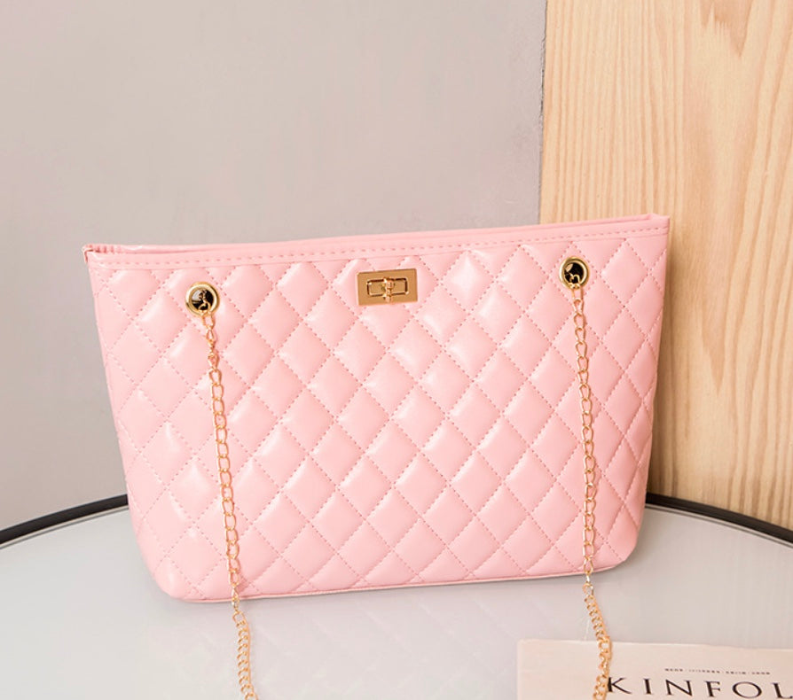 Big Tote Bags for Women Chain Crossbody Bag Diamond Lattice Shoulder Bag Female Large Leather Plaid Shopper Handbags