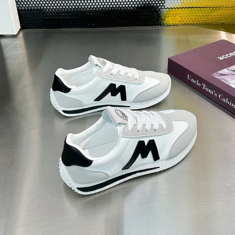ASSKLO Women Casual Shoes Round Head Deep Mouth Light Sneakers Sports Shoes Board Shoes Versatile Casual Designer Shoes Tennis Shoe Outdoor lightweight Breathable Sneakers Walking shoes white black