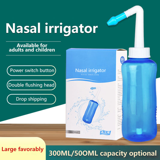 Nasal Irrigator Nose Cleaner 300ml 500ml Nasal Irrigator Nasal Wash Salt Neti Pot Avoid Alle+rgic Rhinitis Sinusitis Cure Adult Children Therapy