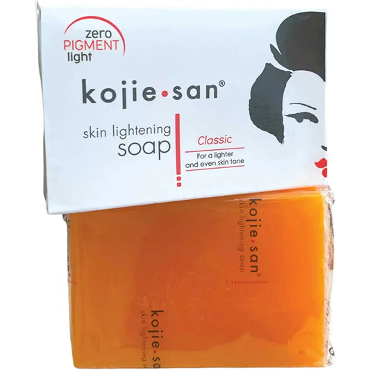 Kojie San Skin Lightening Soap - Original Classic Kojic Acid Soap for Dark Spots, Hyperpigmentation, Whitening & Scars - Beauty Bar with Coconut & Tea Tree Oil for Fair glowing Flawless Even Skin Tone