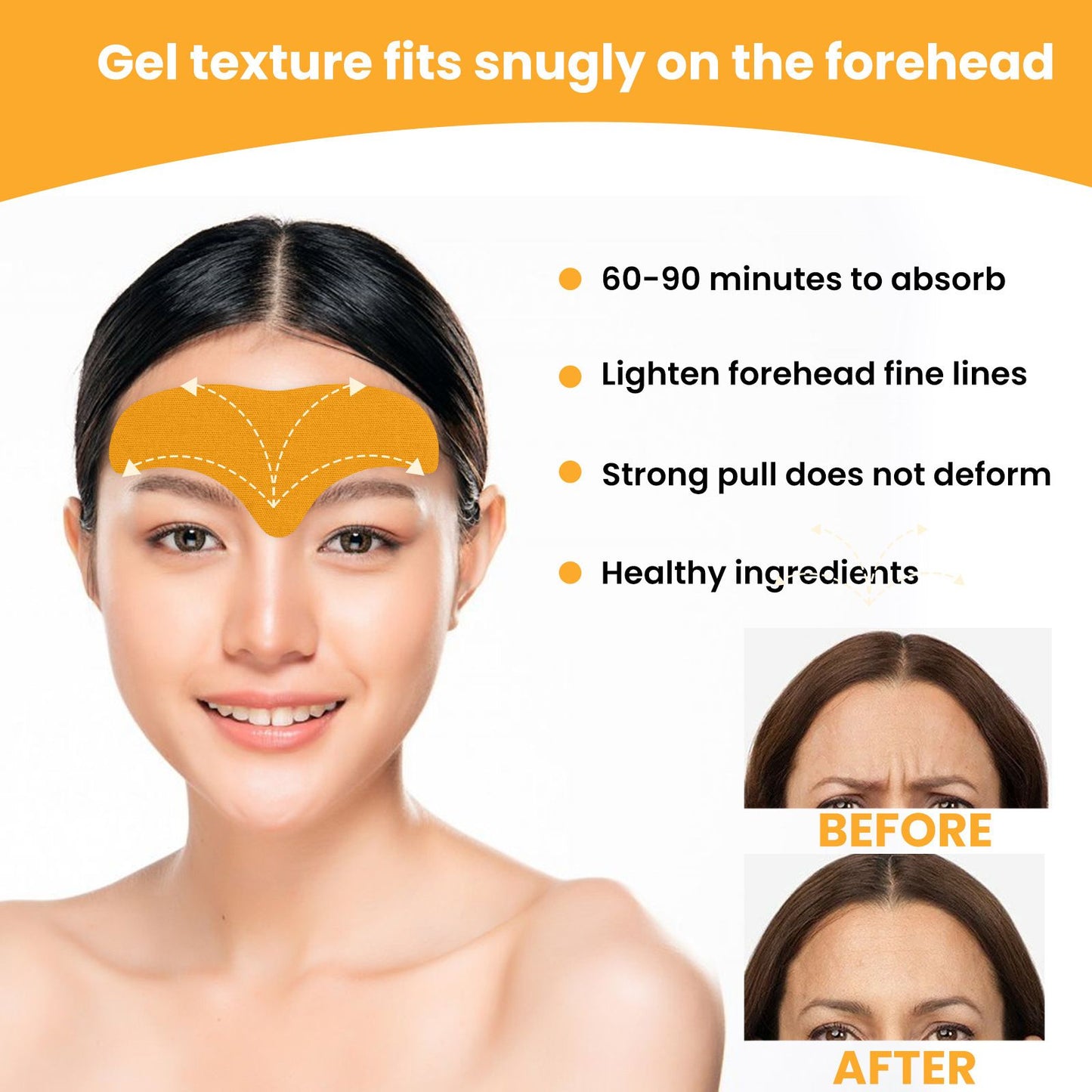 Anti-wrinkle Forehead patch,smoothing and diminishing forehead wrinkles, and tightening facial skin