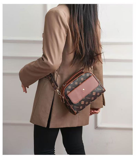 Modern Square Crossbody Bag - Textured Shoulder Handbag for Women Trendy Unique Design