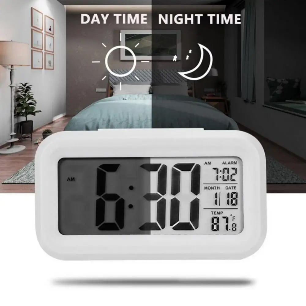 Digital Smart Alarm Clock Table Electronic Watches Desk Decoration and Accessory Calendars for Home Child Bedside Comfort