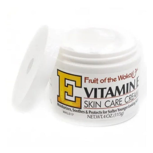 Fruit Of The Wokali Vitamin E Skin Care Cream - Moisturizing, Soothing, Softer Younger Looking Skin