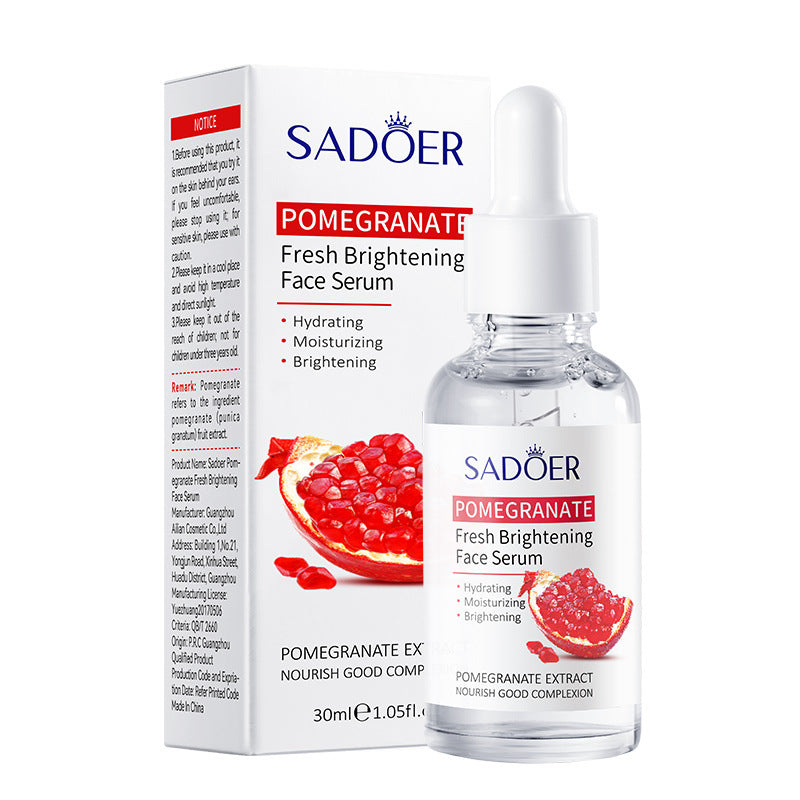 SADOER Vitamin C Serum Whitening Essence Turmeric Antioxidant Serum Aloe Vera Moisturizing Face Serum Anti Wrinkle Anti Aging Skin Care Brightening Pomegranate Essence Deep Hydration Fade Acne Mark