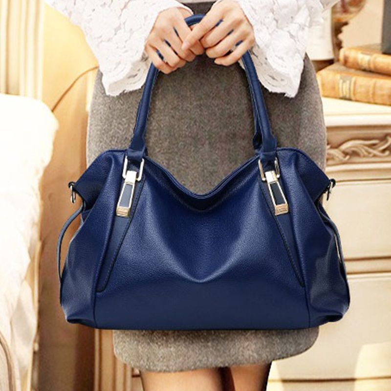 Women's bag Female Shoulder bag Handbag for women Crossbody bag new Casual fashion soft bags large capacity oblique body handbag Solid Color blue black