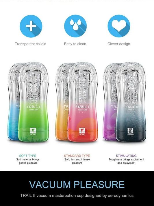 Reusable Vacuum Sex Cup Soft Pussy Transparent Vagina Sexy Pocket Male Masturbator Cup Endurance Exercise Toys for Men Sex Toys