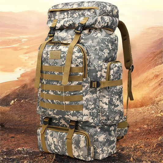 Travel Large Capacity Camo Mountaineering Multi-Functional Camping Hiking Sports Backpack