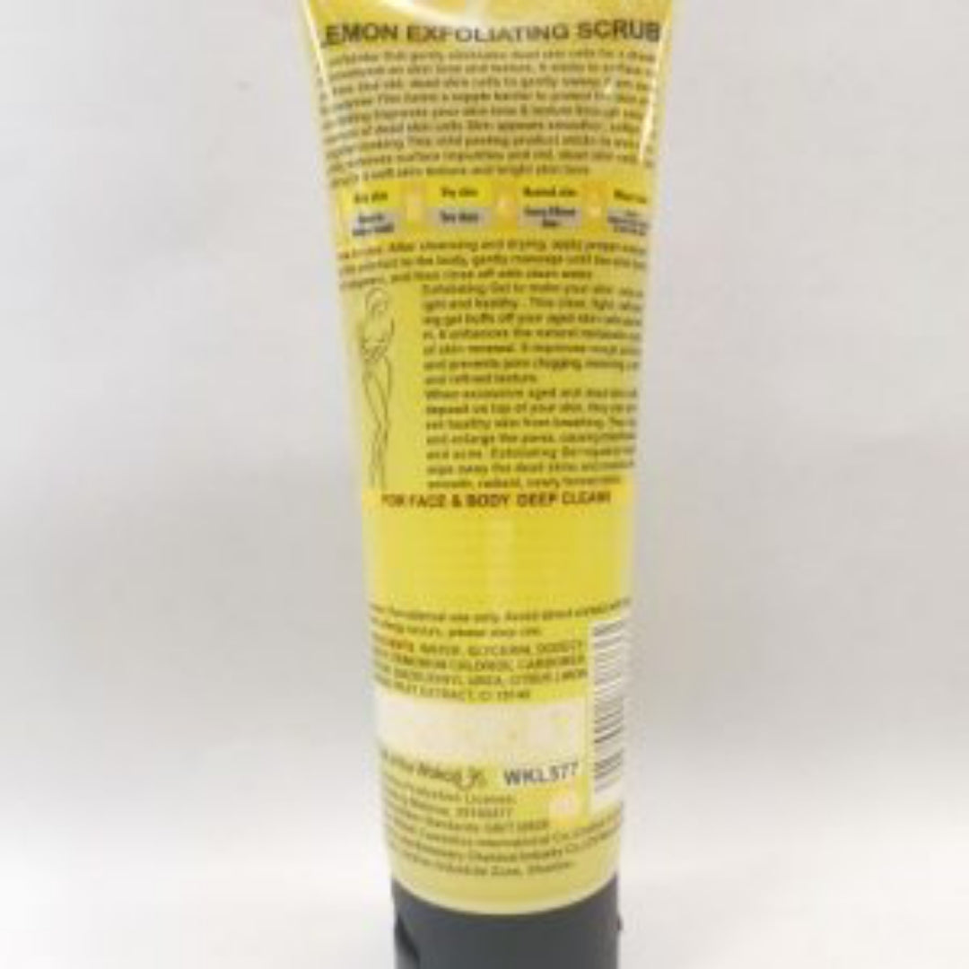 Fruit of the Wokali Lemon Exfoliating Scrub For Face & Body Dead Cells Deep Cleansing
