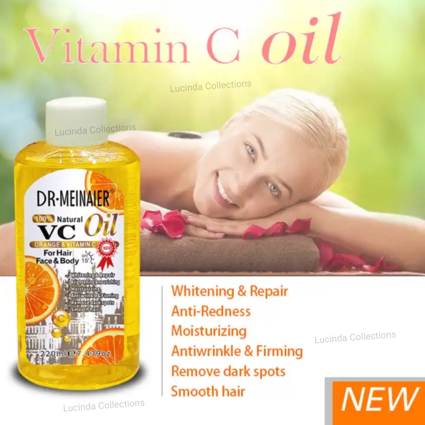 Dr. Meinaier Orange Vitamin C 100% Natural Oil For Body Face Hair - DR MEINAIER