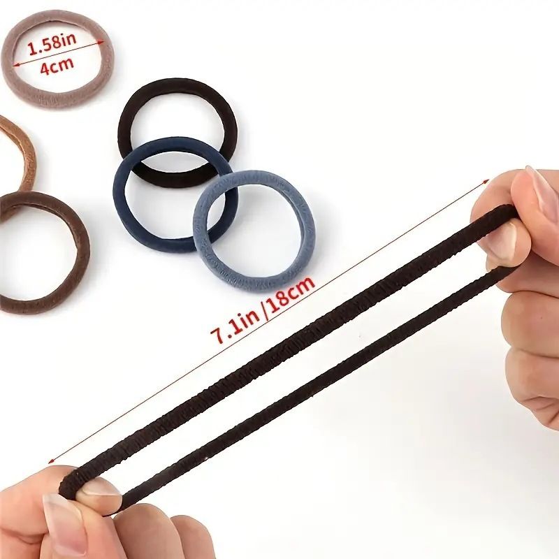 50 PCS/Set Girls Gradient Seamless Simple Hair Rope Children's Color Hair Ring High Elastic Towel Ring Candy Color Hair Rope