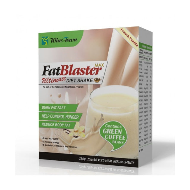 Wins Town Fatblaster Diet Shake Weight Loss Meal Replacement French Vanilla Flavor Fat Blaster