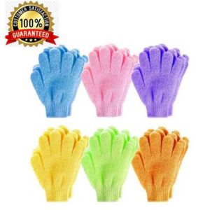 Fashion 6Pcs Shower Gloves Exfoliating Wash Skin Scrubber