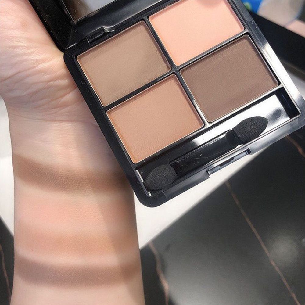 Popular super hot coffee color eye shadow waterproof priming plain face matt natural daily earth color students