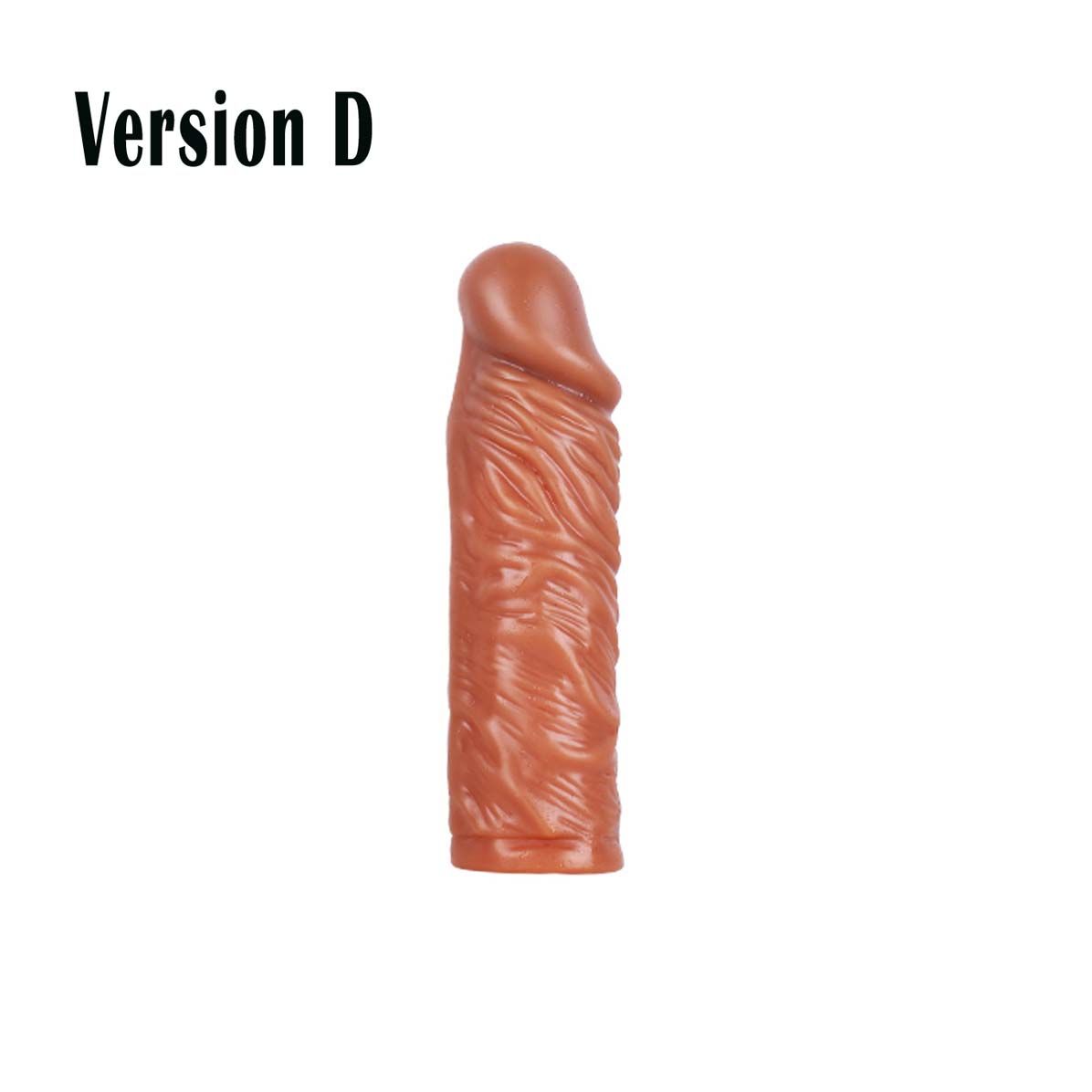 Silicone Penis Sleeve Extender Cock Enlarger Testicle Restraint Male Realistic Reusable Condom Prolonged Ejaculation Delayed Ring Sheath Sex Toys for Men